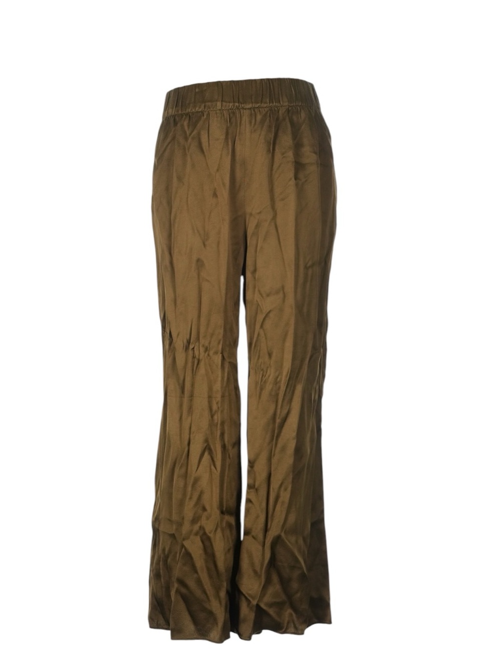 J. Crew Astrid Wide Leg Pant in Luster Crepe Size 6 Tan Pull On Elastic NWT
